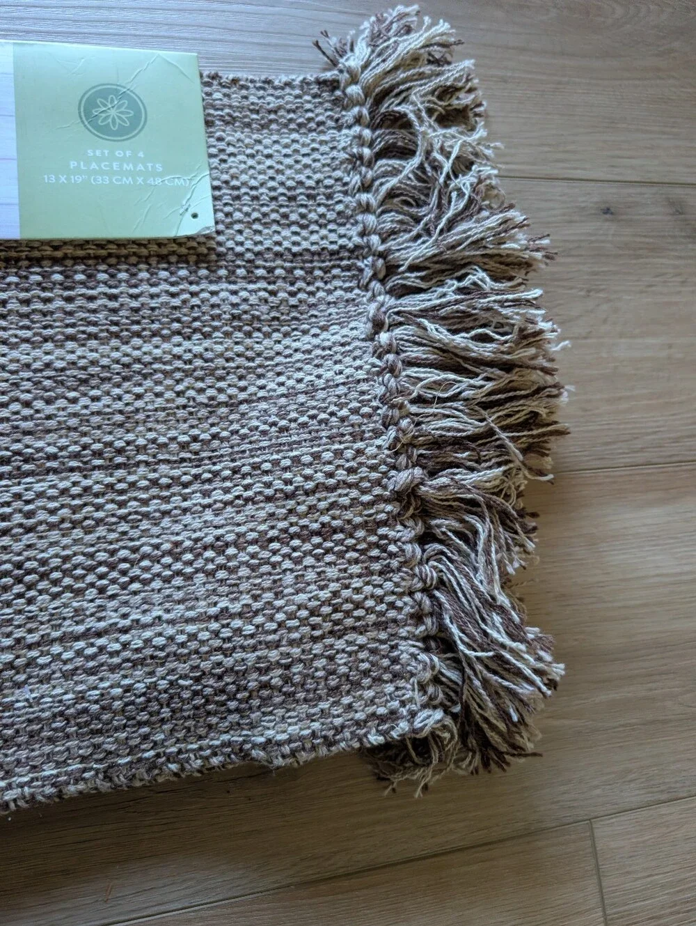 NWT Naturally by Danny Seo Woven Fringe Placemats